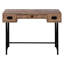 Bureau d'ordinateur à la maison en stratifié brun et métal noir, l 48 po, avec tiroirs de rangement pour plus de commodité