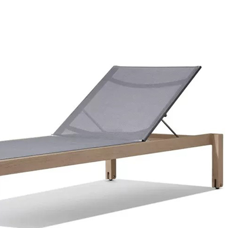 Chaise longue d'extérieur en tissu pour l'extérieur