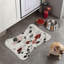 Bold Red Rose Motifs - 1 Piece Bone Shape Feeding Mat