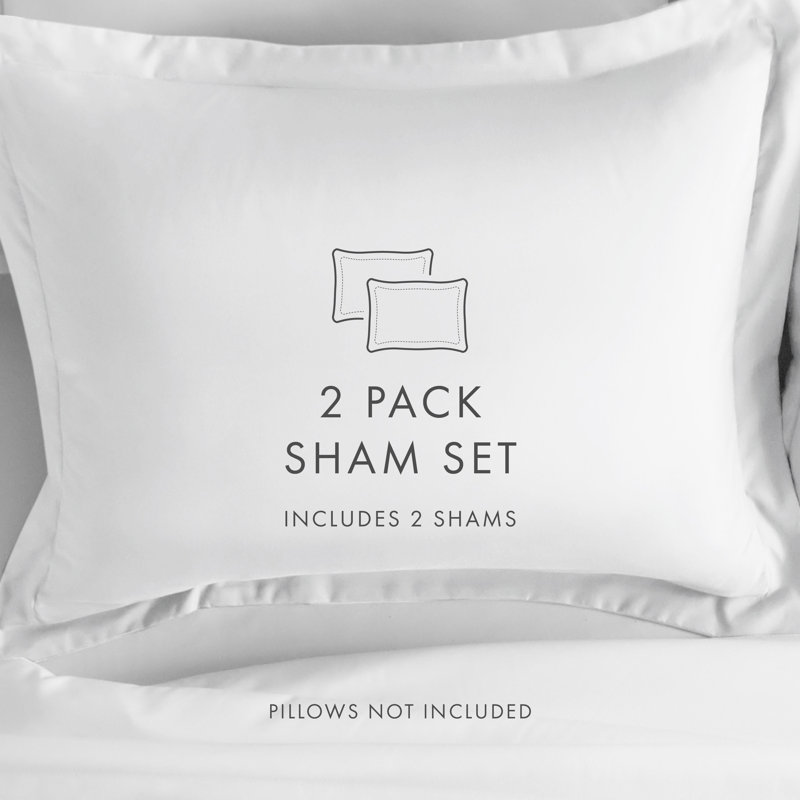 White Hypoallergenic Microfiber Standard/Queen Pillow Shams Set