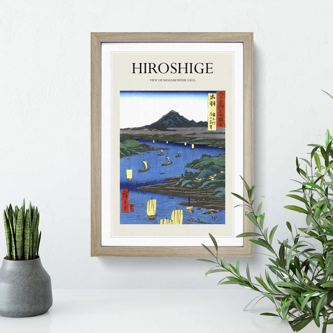View of Mogami River by Utagawa Hiroshige - Picture Frame Art Prints