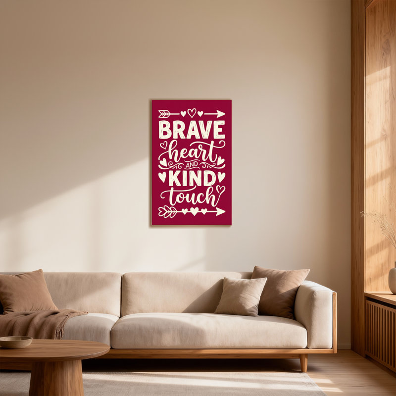 Saint-Valentin Brave Heart and Kind Touch, H 18 po x l 12 po
