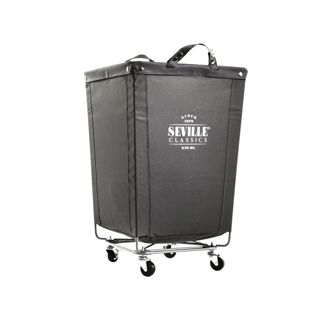 Rolling Commercial Laundry Hamper Seville Classics Color: Gray Size: 27.5" H x 18.1" W x 18.1" D