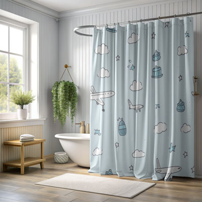 Zali Abstract Shower Curtain