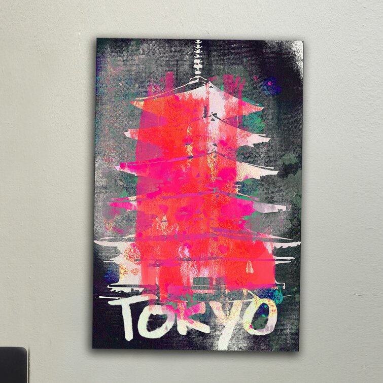 Marmont Hill Tokyo On Canvas by Jen Lee Print