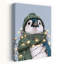 Cute Christmas Penguin Contemporary Bird Penguin Wall Art Print-1442060656