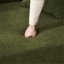 Causeuse verte incurvée: compact sans assemblage, petit canapé en chenille, éponge 30D, compact pour les appartements, L 65 po, 300 lb, 3 coussins-187993371-187993381