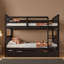 Ensemble de lit superposé en métal avec lit gigogne, style contemporain, structure en fer-1063347436