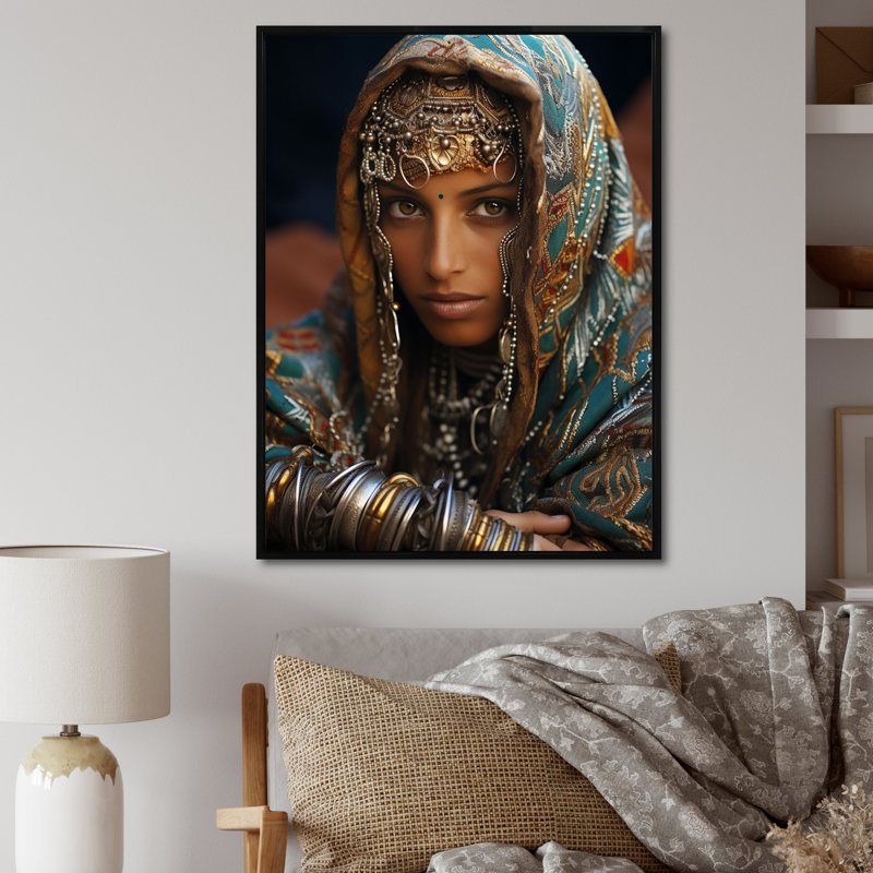 Tribus d'Afrique berbère nord - reproduction sur toile, H 44 po x l 34 po x P 1,5 po, Toile avec cadre flottant noir
