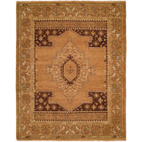 Wool Oriental Area Rug in Tan
