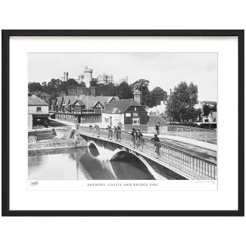 Arundel, Castle And Bridge 1902 by Francis Frith - Single Picture Frame Print, 60cm H x 80cm W x 2.3cm D