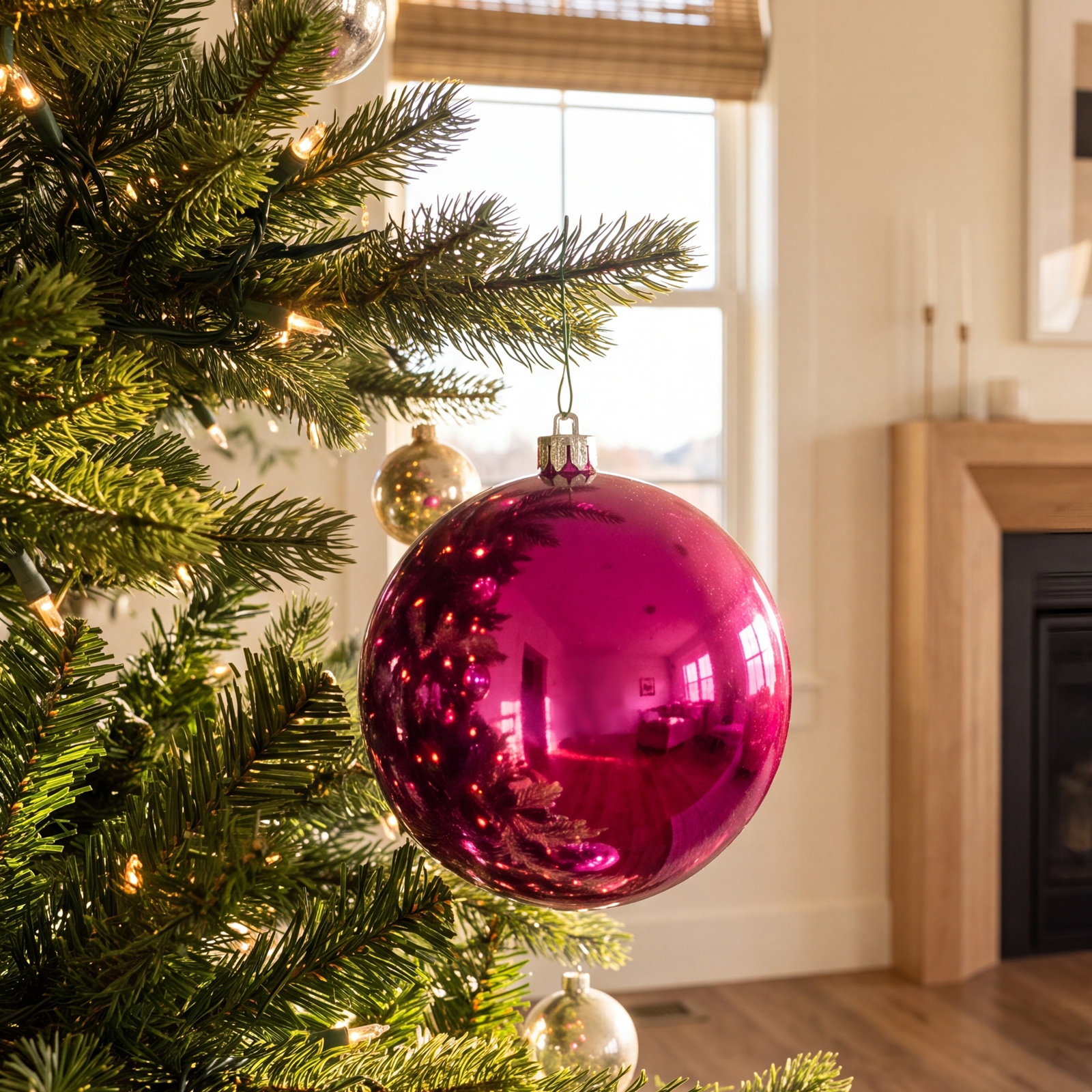 3" Bauble, Fuchsia