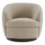 Fauteuil demi-tonneau pivotant rembourré Marcy-1458193521