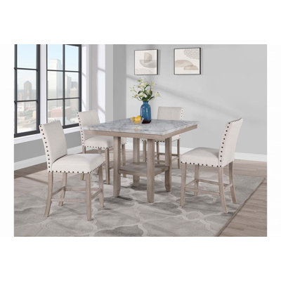 Ensemble de table de bar et de tabourets exquis CLAUI