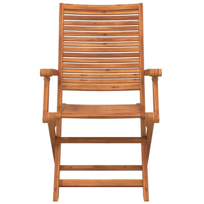 Solid Wood Garden Chair With Cushion Folding Chair Set