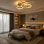 Kucharski 3‑Light Champagne Gold Dimmable LED Flush Mount Ceiling Light With Remote for Living Room Bedroom