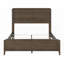 Structure de grand lit durable avec finition noyer foncé - aucun sommier requis, H 79,5 po x 60 po x 52 po