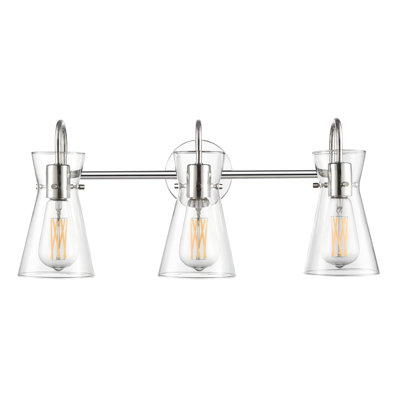 Allisha 22" Wide 3-Light Vanity - Polished Nickel