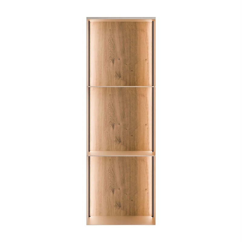 3 -Piece Square Cube Shelf, Cashmere / Artisan with LED