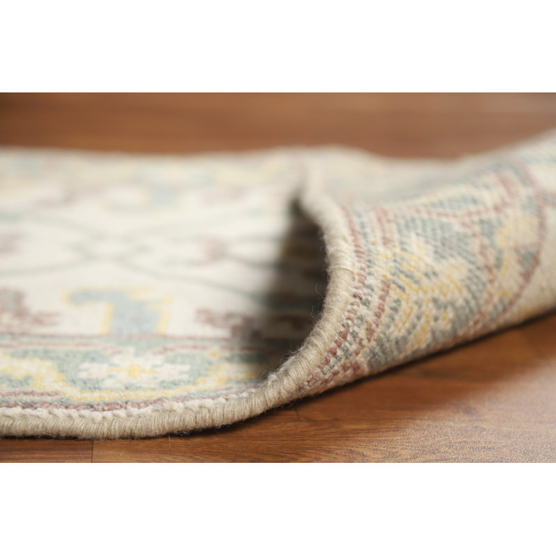 Tapis géométrique en laine Oushak