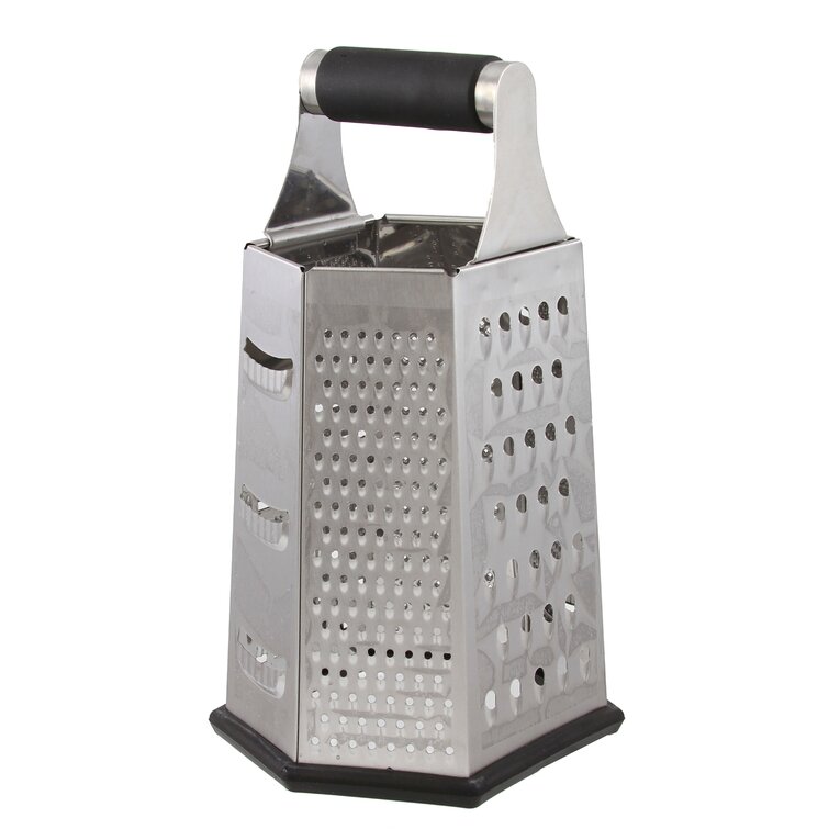 High Quality 9inch Stainless Steel Cheese Grater 4 Sides Stand