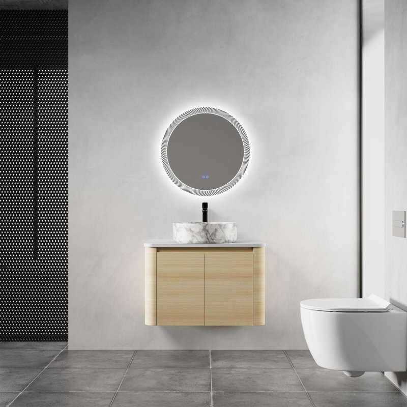 Meuble-lavabo mural 30 po avec 2 portes à fermeture douce