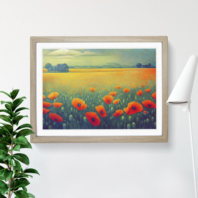Grand Poppy Field Flowers - Single Picture Frame Print