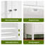 Armoire de rangement haute pour salle de bain avec 6 portes, armoire de rangement autoportante avec tablettes réglables, armoire de rangement pour cuisine, salon, blanc