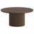Rollan 32" Wide Round Fluted Coffee Table in Brown Oak-1556820592