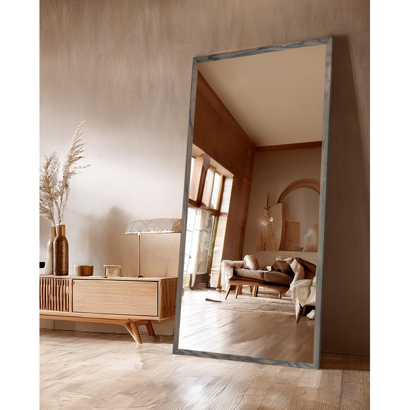  Miroir de plancher Ozark, Gris carbone, 71 po x 30 po