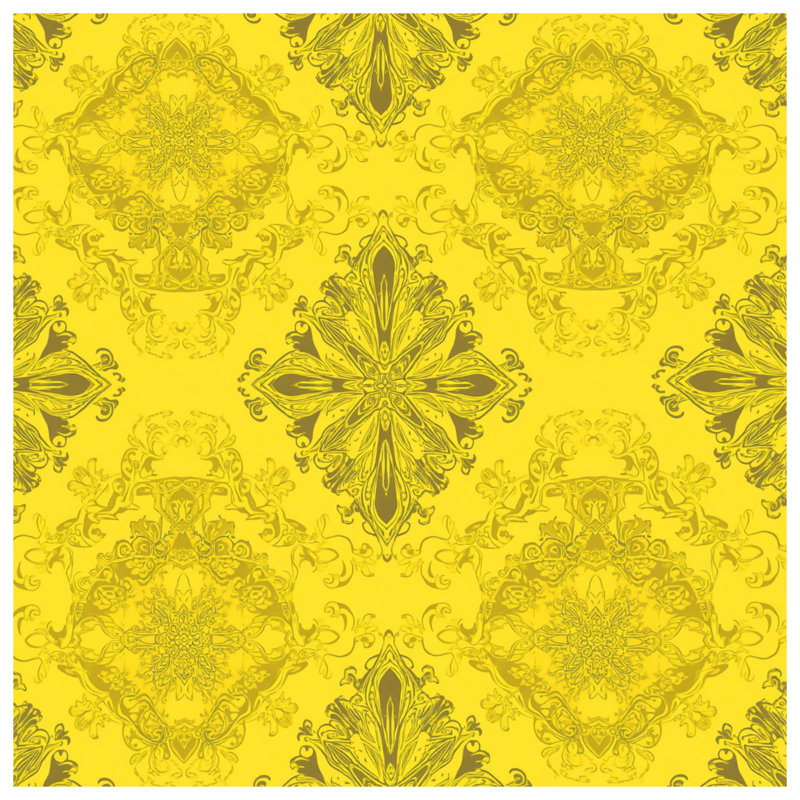 Édredon orné de damas jaune, Twin