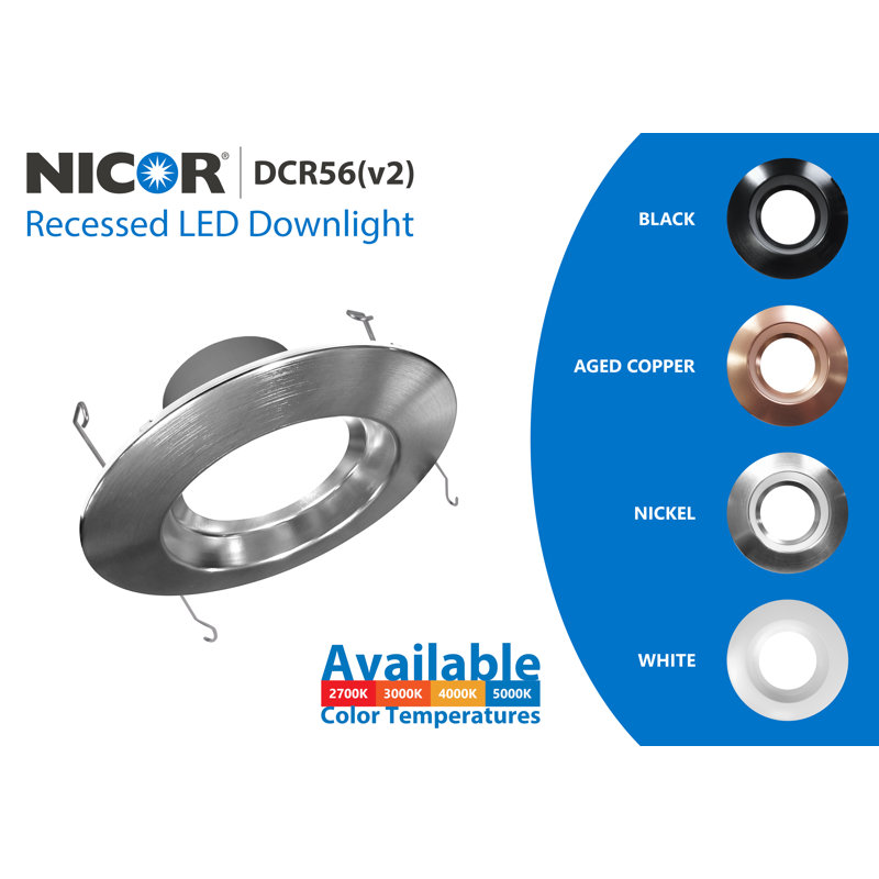 6'' LED Decorative Recessed Trim, Nickel