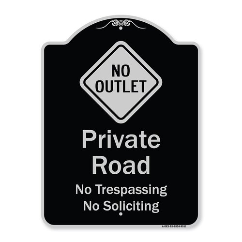 Signmission Designer Series Sign - Private Road No Trespassing Or ...