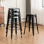 Tabourets de bar modernes de 30 po de hauteur avec structure en métal et tabourets de comptoir empilables sans dossier-515291480