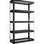 Étagère de rangement robuste en métal à 5 couches à hauteur ajustable avec une charge de 2000 livres, idéale pour les garages, les cuisines, les grandes surfaces, les salles et les gymnases, noir, facile à assembler