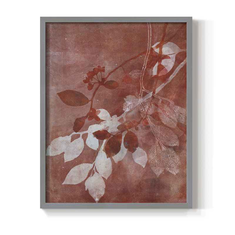 «Branching Out», impression encadrée en bois massif, Gris, H 30 po x l 24 po
