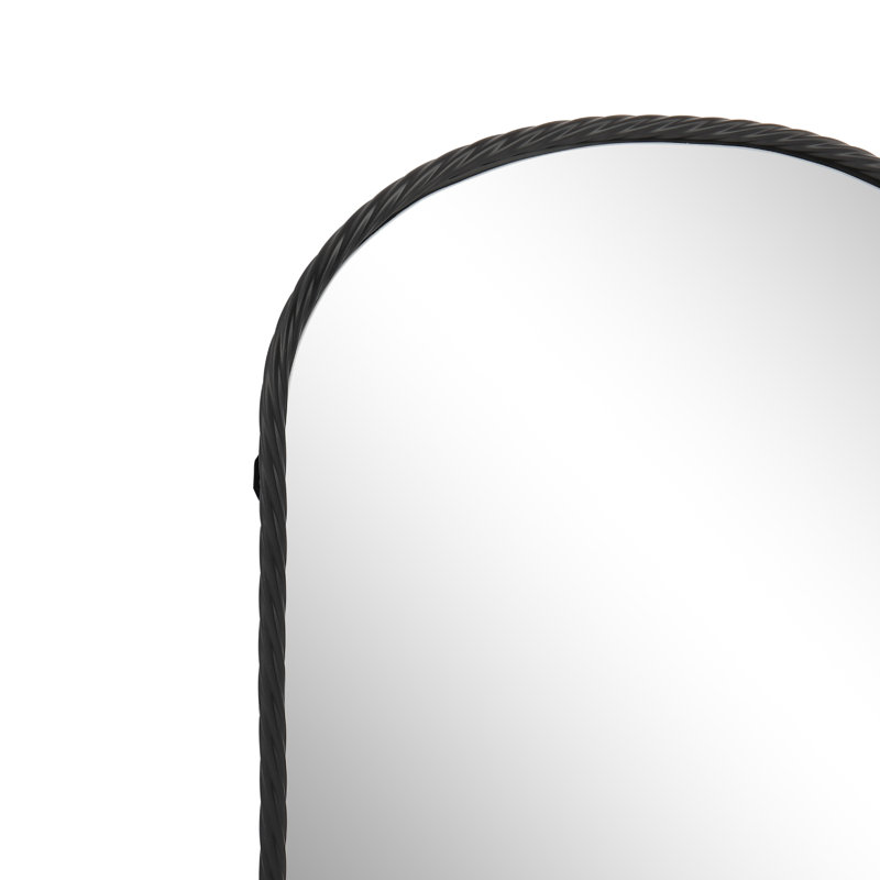 Miroir de salle de bain mural, 40 po x 34 po, Noir