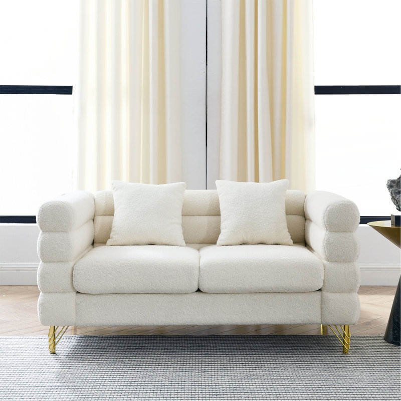 Canapé modulaire surdimensionné de 60 pouces à 2 places, canapé modulaire à assise profonde en tissu Comfort Comfort