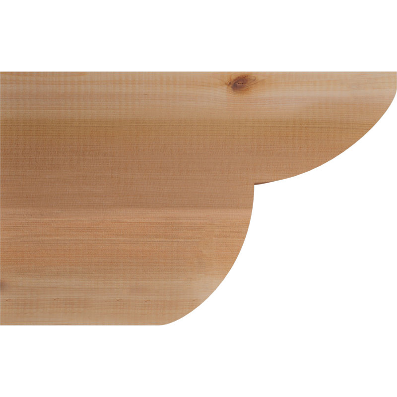 Queue de chevron lisse Crestline, Cèdre rouge de l'Ouest, H 12 po x l 18 po x P 3,5 po