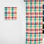 Motif à carreaux rétro bleu et rose I - Rideau rétro - Velours obscurcissant - 1 panneau-107577258