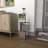 Newenton Glass Mirrored Stacked Cube Silver Pedestal Table