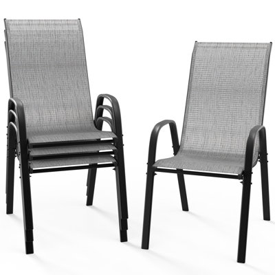 Outdoor Stackable Dining Chairs(Set Of 4)