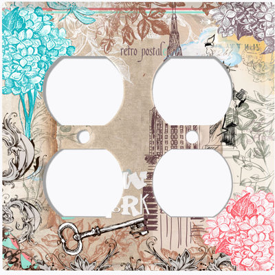 Patterned 2 - Gang Standard Wall Plate