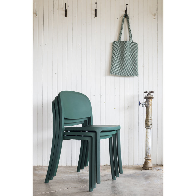 1 Inch Reclaimed Stacking Chair by Jasper Morrison, Green