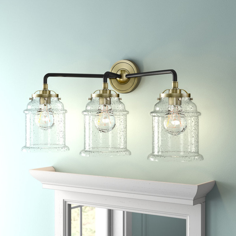 Alexandira 3 - Light Dimmable Vanity Light, Black Antique Brass, Matte White Cased, Incandescent 