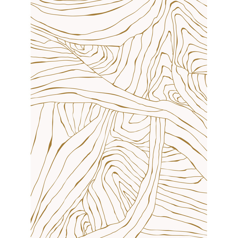 Panneau de papier peint auto-adhésif, L 2 pi x H 18 pi, Or