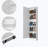 Cassidy Rectangle Tall Shoe Cabinet with Mirror Wengue-88958256