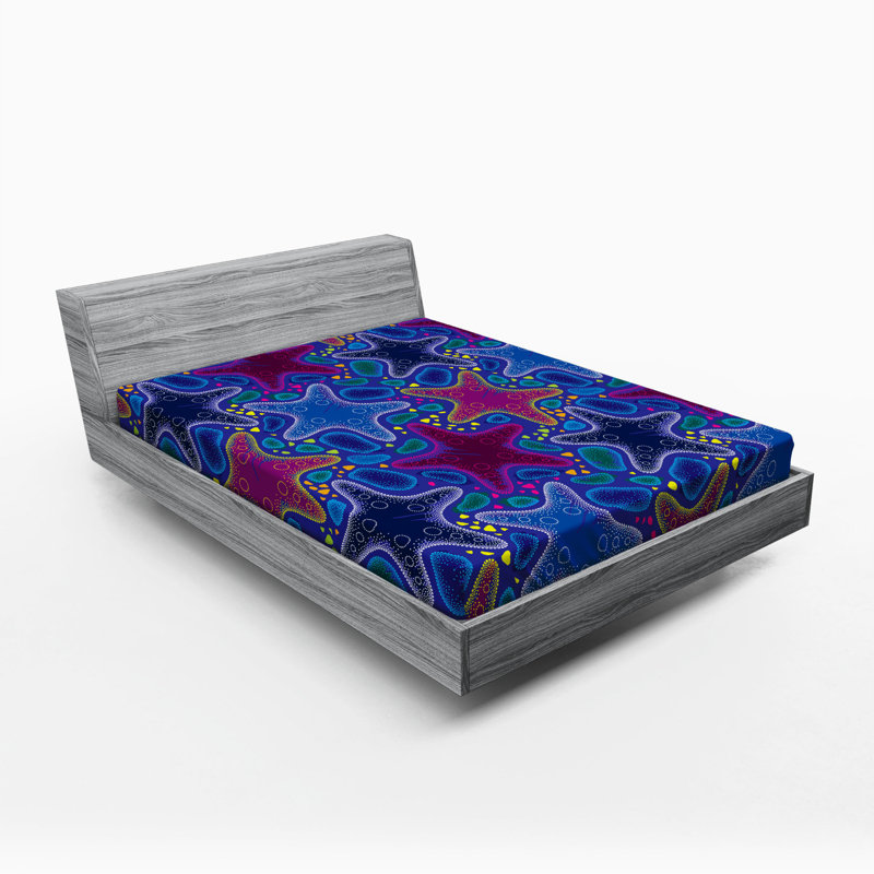 Microfiber Geometric Fitted Sheet, Full Fitted Sheet