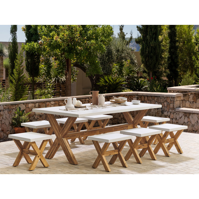 Monsey 8 - Person Patio Dining Set Rectangular Table