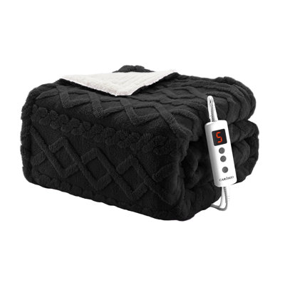 Heated Throw Blanket with 10 Heating Levels and 10 Time Settings